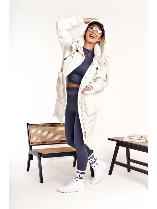 Women's High Sneakers On A Chunky Sole BIG STAR FF274241 White Women's High Sneakers On A Chunky Sole BIG STAR FF274241 White