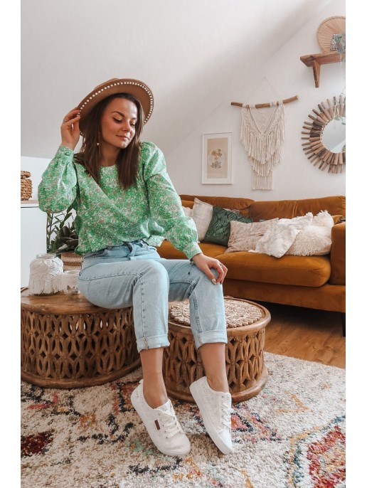 Women's Lace Sneakers BIG STAR W274925 White Women's Lace Sneakers BIG STAR W274925 White