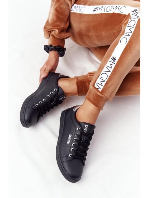 Women's Leather Sneakers BIG STAR DD274586 Black-Silver Women's Leather Sneakers BIG STAR DD274586 Black-Silver