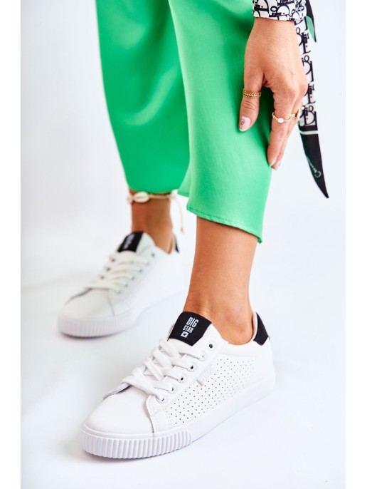 Women's Leather Sneakers BIG STAR HH274071 White-Black Women's Leather Sneakers BIG STAR HH274071 White-Black