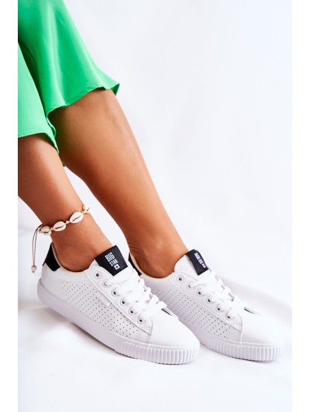 Women's Leather Sneakers BIG STAR HH274071 White-Black