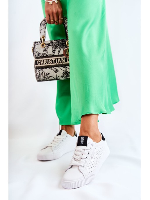 Women's Leather Sneakers BIG STAR HH274071 White-Black Women's Leather Sneakers BIG STAR HH274071 White-Black