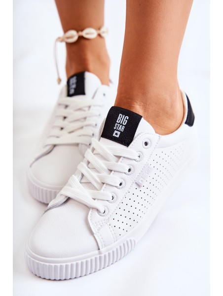 Women's Leather Sneakers BIG STAR HH274071 White-Black