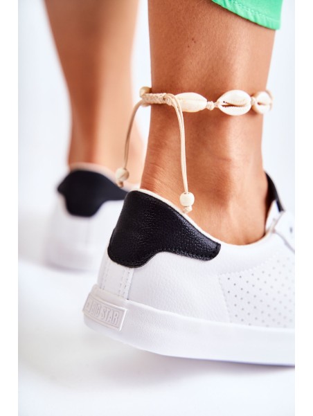 Women's Leather Sneakers BIG STAR HH274071 White-Black