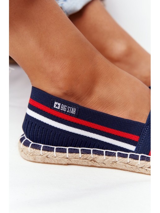 Espadrilės ant pinto pado didelė žvaigždė HH274483 tamsiai mėlyna Espadrilės ant pinto pado didelė žvaigždė HH274483 tamsiai mėlyna