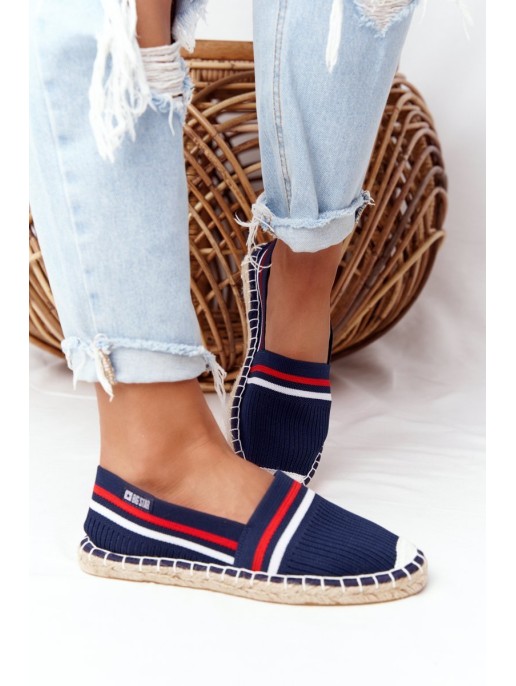 Espadrilės ant pinto pado didelė žvaigždė HH274483 tamsiai mėlyna Espadrilės ant pinto pado didelė žvaigždė HH274483 tamsiai mėlyna