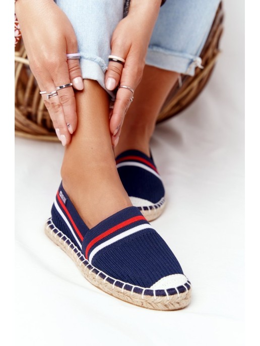 Espadrilės ant pinto pado didelė žvaigždė HH274483 tamsiai mėlyna Espadrilės ant pinto pado didelė žvaigždė HH274483 tamsiai mėlyna