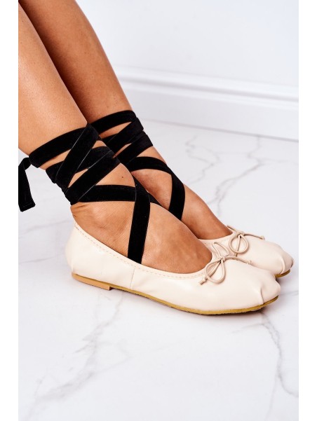 Lace-up Ballerinas Lu Boo Nude
