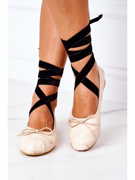 Lace-up Ballerinas Lu Boo Nude