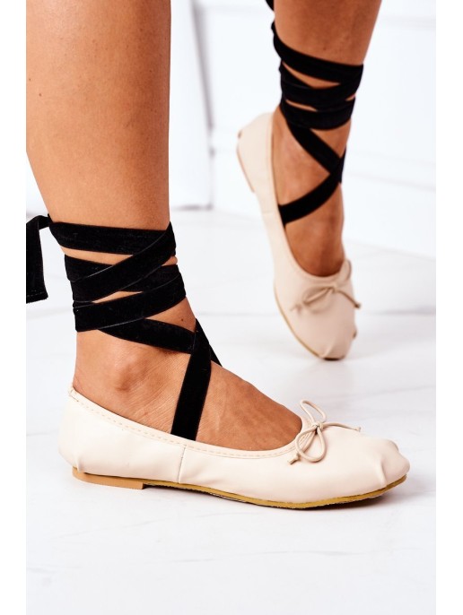 Lace-up Ballerinas Lu Boo Nude