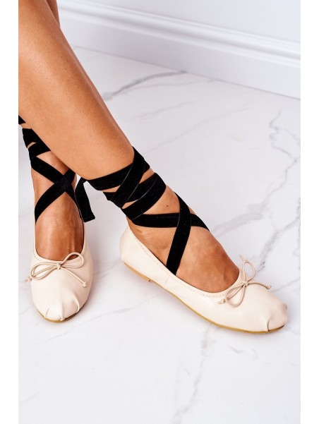 Lace-up Ballerinas Lu Boo Nude