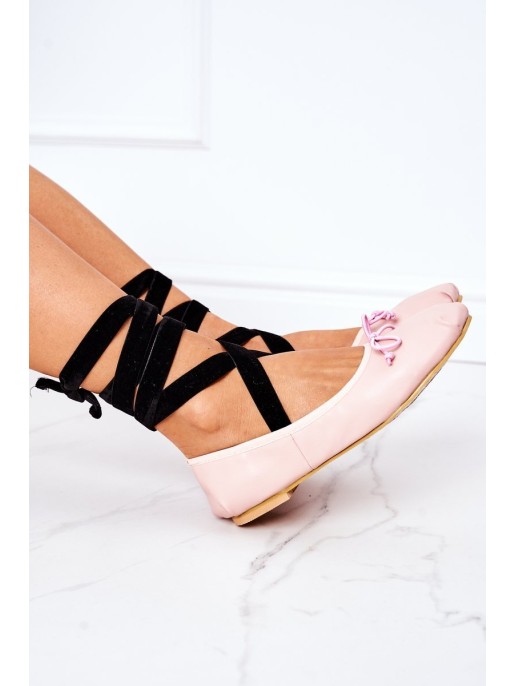Lace-up Ballerinas Lu Boo Pink