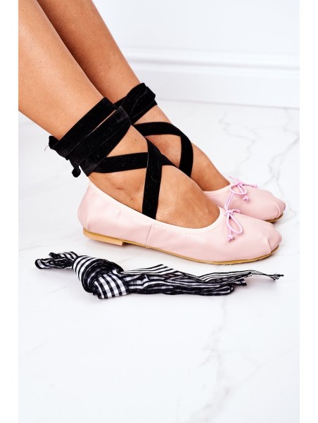 Lace-up Ballerinas Lu Boo Pink