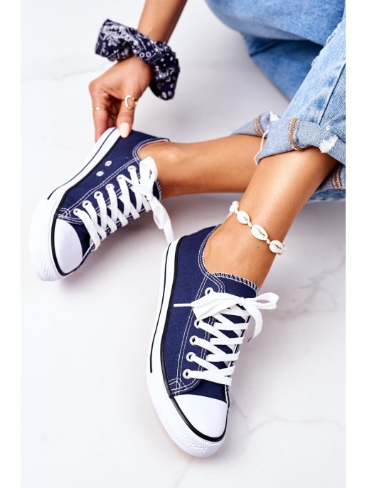 Women's Classic Sneakers Dark Blue Omerta Women's Classic Sneakers Dark Blue Omerta