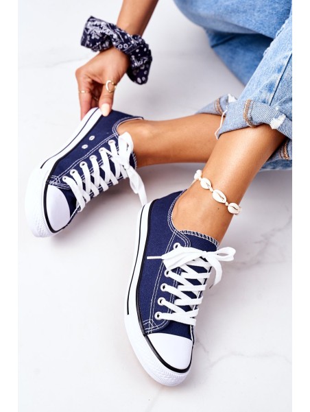 Women's Classic Sneakers Dark Blue Omerta