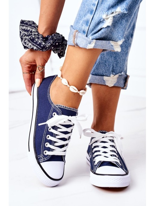 Women's Classic Sneakers Dark Blue Omerta Women's Classic Sneakers Dark Blue Omerta