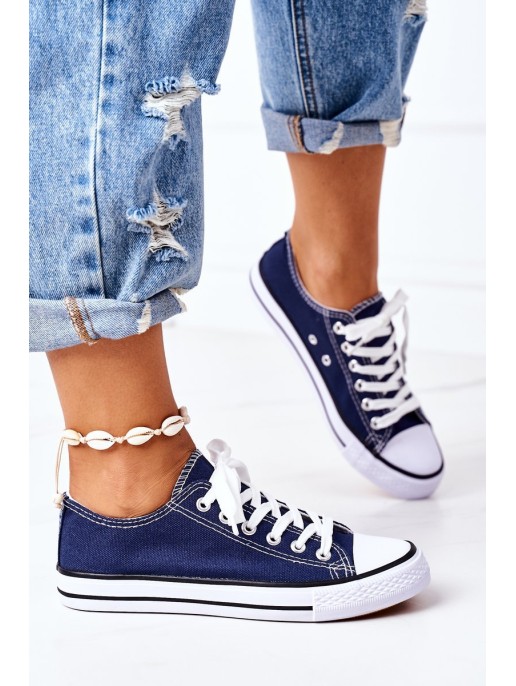 Women's Classic Sneakers Dark Blue Omerta Women's Classic Sneakers Dark Blue Omerta