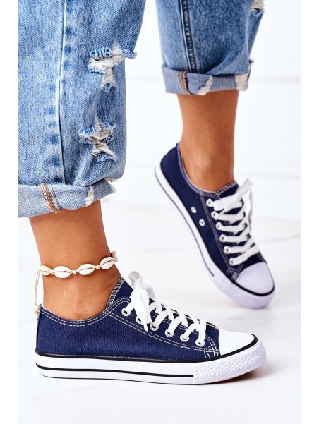 Women's Classic Sneakers Dark Blue Omerta