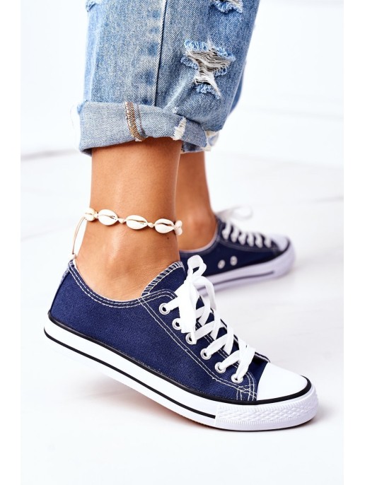 Women's Classic Sneakers Dark Blue Omerta Women's Classic Sneakers Dark Blue Omerta