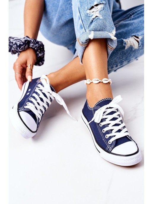 Women's Classic Sneakers Dark Blue Omerta Women's Classic Sneakers Dark Blue Omerta