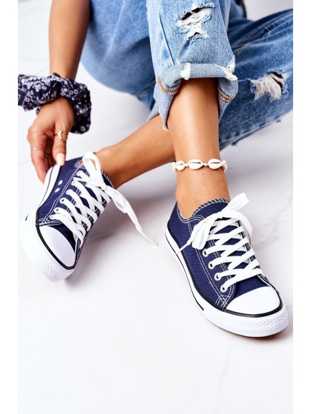 Women's Classic Sneakers Dark Blue Omerta