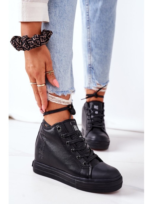 Leather Wedge Sneakers Big Star EE274127 Black