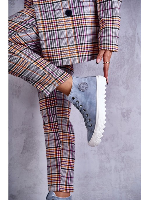 Women's Leather Warm Sneakers Big Star EE274115 Light Blue Women's Leather Warm Sneakers Big Star EE274115 Light Blue