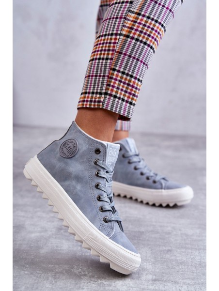 Women's Leather Warm Sneakers Big Star EE274115 Light Blue