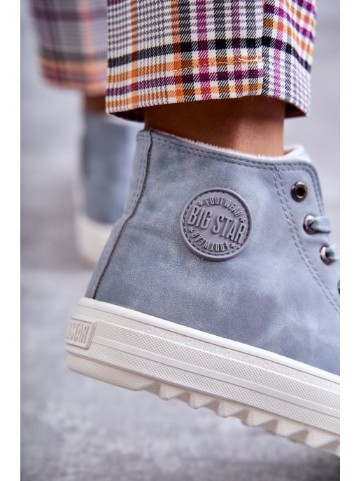 Women's Leather Warm Sneakers Big Star EE274115 Light Blue Women's Leather Warm Sneakers Big Star EE274115 Light Blue