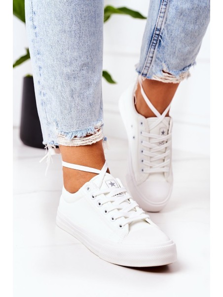 Women's Leather Sneakers White Mega