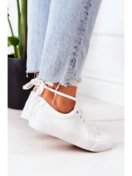 Women's Leather Sneakers White Mega