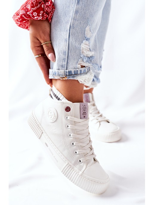 Women's Sneakers Cross Jeans High White II2R4022