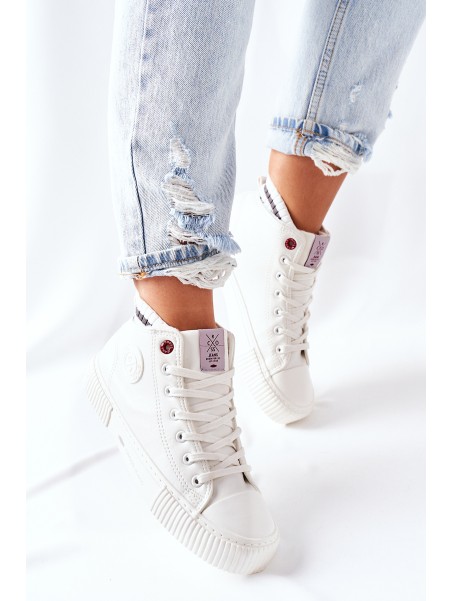 Women's Sneakers Cross Jeans High White II2R4022