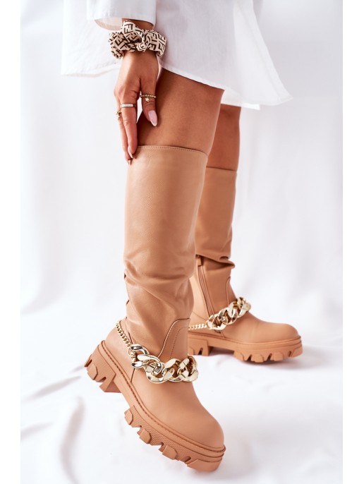 High boots Camel Cecina