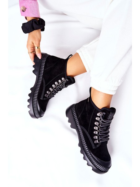 Leather Trapper Boots Big Star II274363 Black