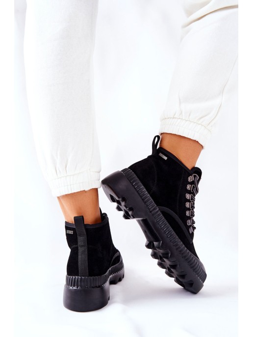 Leather Trapper Boots Big Star II274363 Black Leather Trapper Boots Big Star II274363 Black