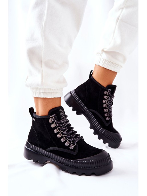 Leather Trapper Boots Big Star II274363 Black Leather Trapper Boots Big Star II274363 Black