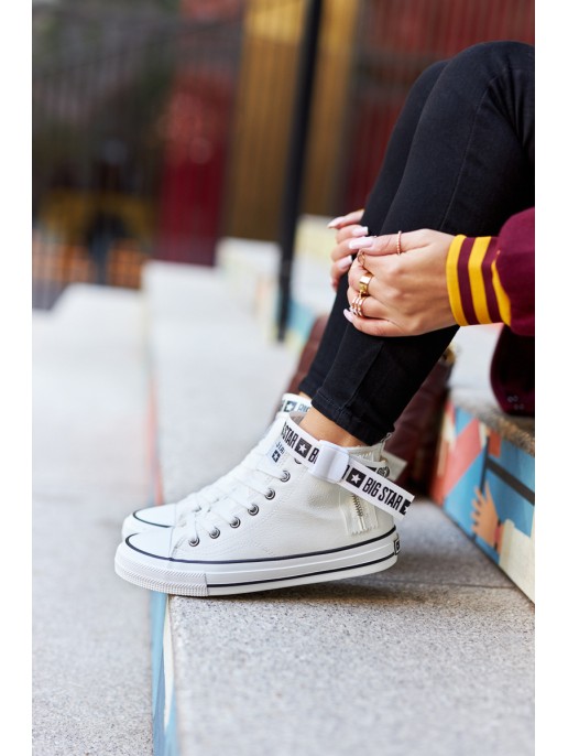 High Heeled Sneakers Big Star GG274027 White High Heeled Sneakers Big Star GG274027 White