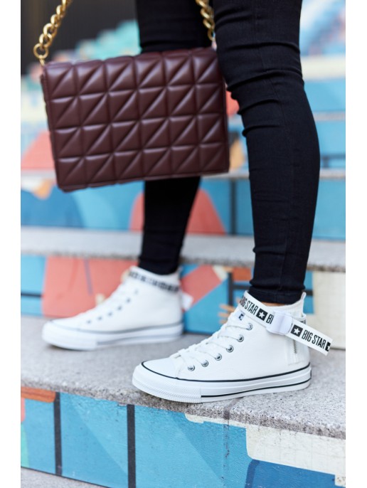 High Heeled Sneakers Big Star GG274027 White High Heeled Sneakers Big Star GG274027 White