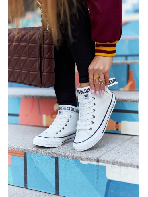 High Heeled Sneakers Big Star GG274027 White High Heeled Sneakers Big Star GG274027 White