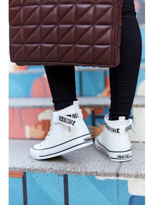 High Heeled Sneakers Big Star GG274027 White High Heeled Sneakers Big Star GG274027 White