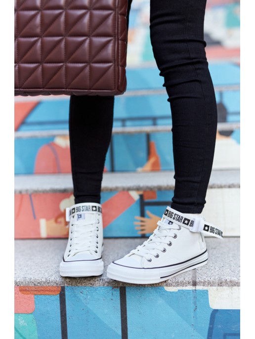 High Heeled Sneakers Big Star GG274027 White High Heeled Sneakers Big Star GG274027 White