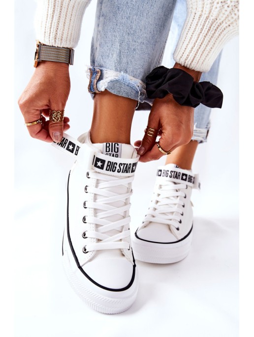 High Heeled Sneakers Big Star GG274027 White High Heeled Sneakers Big Star GG274027 White