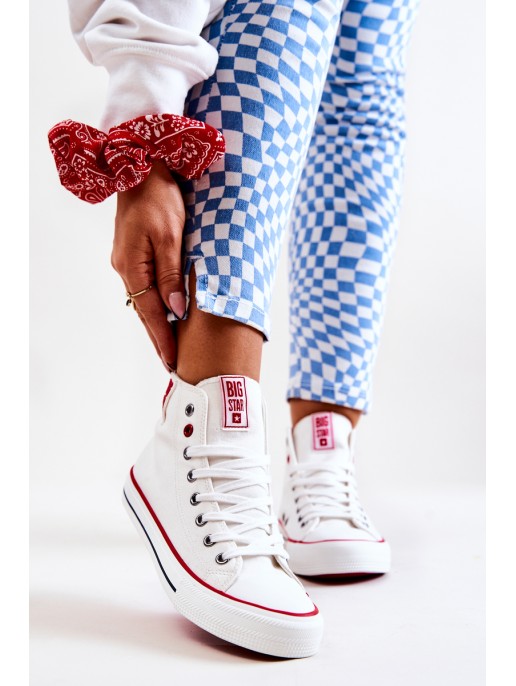 Aukšti sportbačiai Big Star JJ274127 balti Aukšti sportbačiai Big Star JJ274127 balti