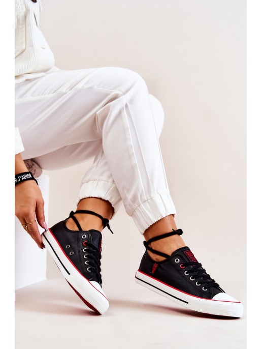 Odiniai sportbačiai BIG STAR JJ274129 Juodi Odiniai sportbačiai BIG STAR JJ274129 Juodi