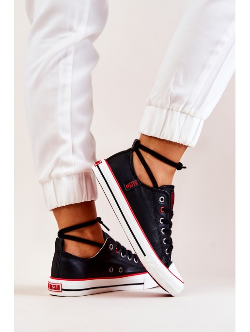 Odiniai sportbačiai BIG STAR JJ274129 Juodi Odiniai sportbačiai BIG STAR JJ274129 Juodi