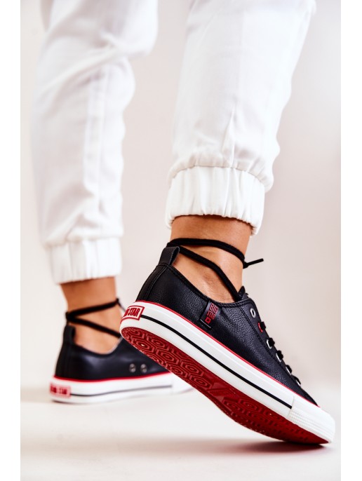 Odiniai sportbačiai BIG STAR JJ274129 Juodi Odiniai sportbačiai BIG STAR JJ274129 Juodi