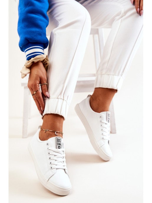 Odiniai teniso bateliai Big Star JJ274311 balti Odiniai teniso bateliai Big Star JJ274311 balti