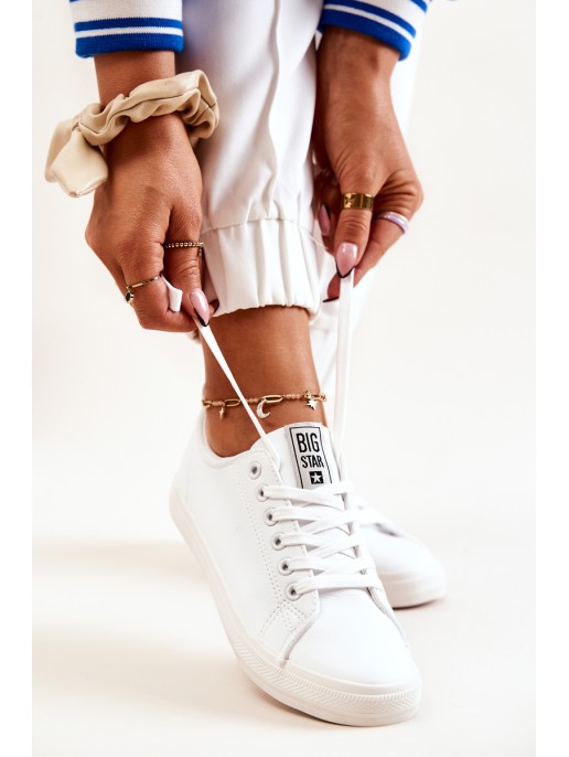 Odiniai teniso bateliai Big Star JJ274311 balti Odiniai teniso bateliai Big Star JJ274311 balti