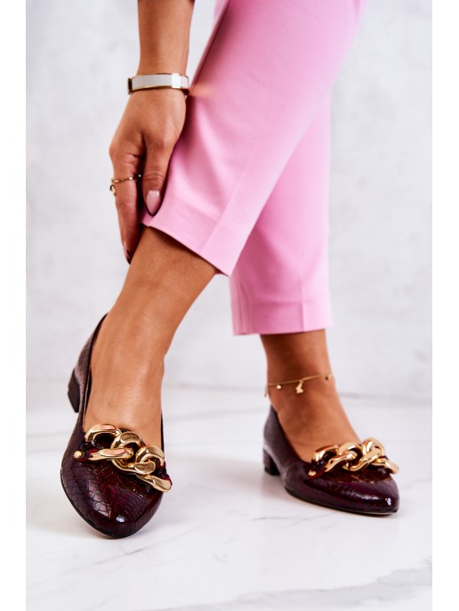 Leather Laquered Snakeskin Pumps Maroon Elissabeth Leather Laquered Snakeskin Pumps Maroon Elissabeth